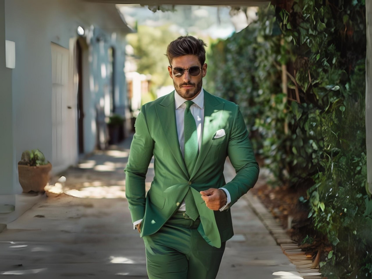 Hochzeitsanzug grün